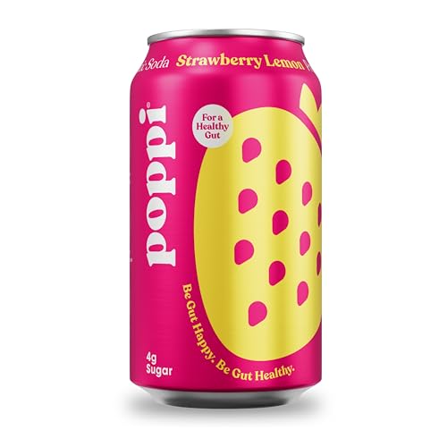 POPPI Sparkling Prebiotic Soda, Beverages w/Apple Cider Vinegar