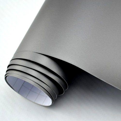 Autofolie Matt silber-grau BLASENFREI 0,3m x 1,52m mit ...