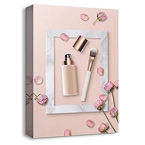 Canvas Wall Art Girls Make Up Suite Collections Painting Artwork for Home Prints Framed - 12x18 inches