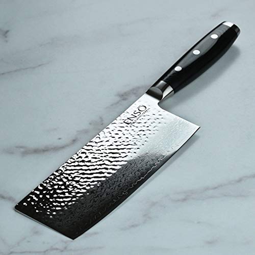 Enso HD 7" Vegetable Cleaver Made in Japan VG10 Hammered Damascus