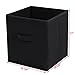 SONGMICS Storage Bins Cubes Baskets Containers with Dual Non-woven Handles for Home Closet Bedroom Drawers Organizers, Flodable, Black, Set of 6 UROB26H