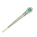 Eastlion Antique Bronze Diamond Butterfly Hairpins Hair Stick Blue