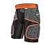 Shock Doctor Youth Ultra Shockskin 5-Pad Extended Thigh Impact Shorts, Black/Grey, Medium