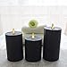 smtyle Halloween Black Flameless Taper Candles Home Decor Set of 3 Battery Operated with 3D Flame Wick Flickering LED Light for Candlesticks 0.86 x 8inch