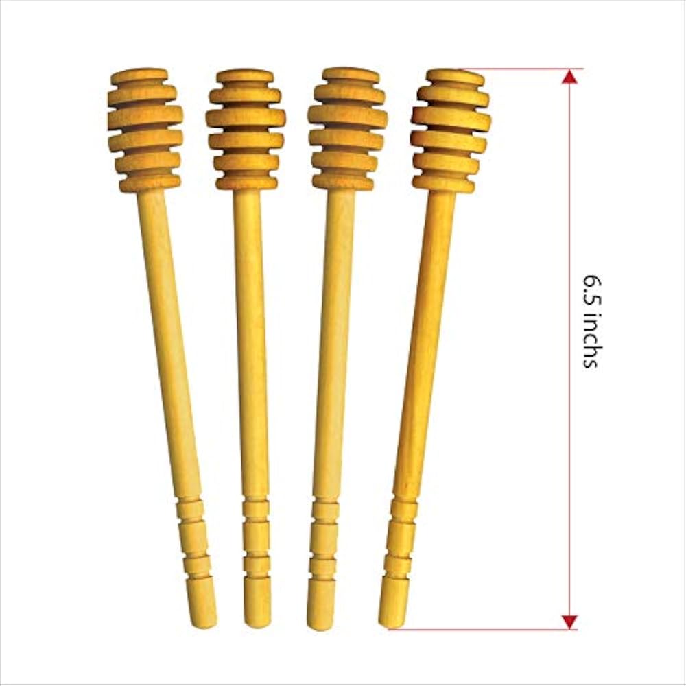Wooden Honey Dippers Dipper Sticks By 6, 5 Inch Syrup Honeyb Perfect