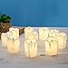 YJY Unique Black-Wick Flameless LED Tea Light Candles, Realistic Bright for Seasonal Festival Celebration, Electric Battery Fake Candle Birthday Pray Decor, 12 Pack(Simulation Yellow)