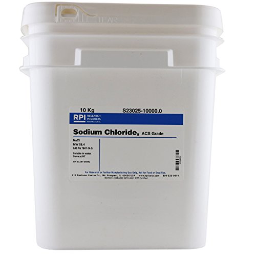 RPI Sodium Chloride Powder, ACS Grade, 10 Kilograms, Buffer and Cell Culture Media Component
