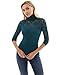 PattyBoutik Women's Turtleneck Sheer Lace Blouse