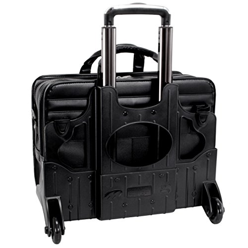 McKleinUSA CLINTON 88445 Black 17 Detachable-Wheeled Laptop Case