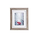 Lambert Frame Distressed Grey Wood Picture Frame, Display with Photo Glass Front, Easel Back and Wall Hang Clip, Ash