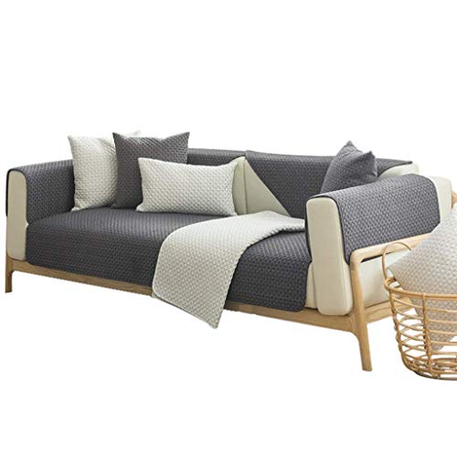 Cfjkn Sofa Cover For Leather Couch Reversible Quilted 3 Cushion