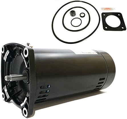 Sta-Rite Max-E-Glas 1HP PE6E-182L Replacement Motor Kit AO Smith SQ1102 w/GO-KIT-6 Frame, Capacitor Start, ODP Enclosure, Square Flange Pool Motor
