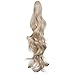 Claw Ppnytial Clip in Pony Tail Hair Extensions Real Natural Human Made Top Synthetic Fibre Hair Curly Straight Haripiece fpr Women (24