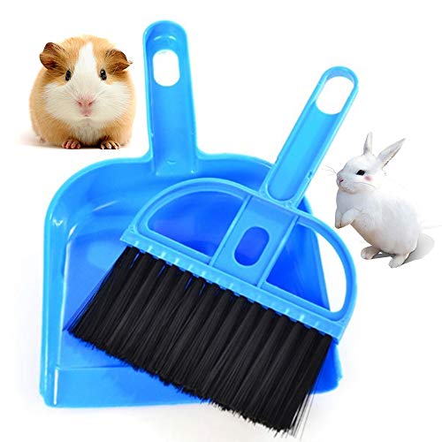 Guinea Pig Brush,Mini Dustpan and Brush Set,Hamster Cleaner Hedgehog Supplies,Cleaning Tool Set for Animal Waste,Guinea Pig Cage Cleaning Tool for Hamsters, Chinchillas, Rabbits(Random Color)