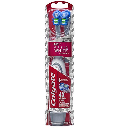 Colgate 360 Optic White Platinum Powered Toothbrush and Refill Head