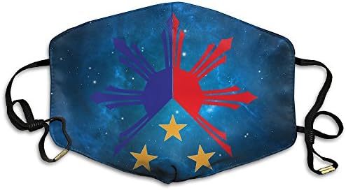 AlioaI Tribal Philippines Filipino Sun and Stars Flag Unisex Dust Allergy Flu Masks Washable Activated Carbon Breath Healthy Safety Mouth Masks
