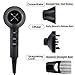 1875W Professional Salon Infrared Hair Dryer [ 2019 ], Negative Ionic Blow Dryer for Fast Drying, AC Motor Light Weight Hair Blow Dryer with Diffuser & Concentrator & Styling Pik Comb (Black)