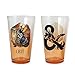 JUST FUNKY Dungeons and Dragons Pint Glass,Beer Glass, Drinking Glass, FAIL& CRIT Set of 2, 16oz
