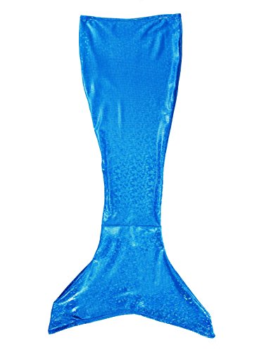 Kids Girls Swimmable Mermaid Tails Flippers Swimming Costume Fancy Dress (Large 11-13 Yr, Blue Mermaid Tail only)