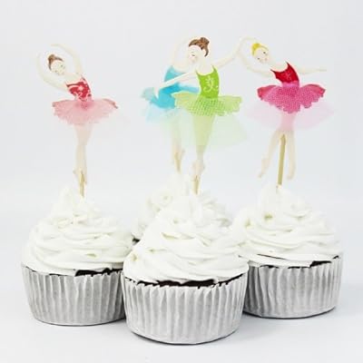 Various Fun Designs of Cupcake Toppers for Birthday/Events/Party sets of 24