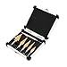 HYCLAT 5PCS Step Drill Bit Set & 1PC Automatic Center Punch | Titanium High-Speed Steel (HSS) Stepper Cone Drill Bit | Covering 50 Sizes(1/8''-1 3/8''), 135 Degree Point, with Aluminum Case