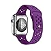 Kobwa 38MM/42MM Watch Band for Apple Watch, Soft Silicone Sport Strap with Ventilation Holes Smart Watch Bracelet Replacement Bands For Iwatch Series 1 Series 2
