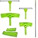 Modern Domus Neverending Reach Squeegee Window Cleaner Kit! Shower Squeegee, High Window Cleaning Tools, Car Windshield Tool Doors - Indoor/Outdoor Washing Equipment Extension Pole 4 Washer Heads