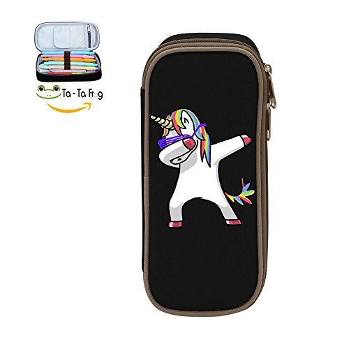 Fymanlu Dabbing Unicorn Big Capacity Pencil Case Bag Portable Stylish Nylon Pen Cases