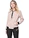 Allegra K Women's Multi-Pocket Zip Fastening Lightweight Bomber Jacket S Pink