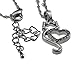 Lovely Cat Tail Pet Lover Silver Crystal Iced Out Heart Pendant Perfect I Love You Necklace Jewelry Gift