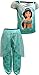 Disney Queen Jasmine Fantasy Big Girls Pajamas, Size 6 Teal
