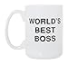 Dunder Mifflin - World's Best Boss - The Office 15 oz Deluxe Large Double-Sided Mug