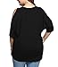 DREAGAL Women Plus Size Top V Neck Short Sleeve Batwing Cold Shoulder T Shirt