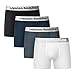 Lapasa Men’s Boxer Brief 4-Pack Underwear Cotton Stretch Wide Waistband with Open Fly M03
