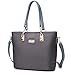 Womens 6 Pcs Shoulder Bags Top-Handle Handbag Tote Purse Set (Gray)
