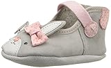Robeez Girls' Bunny Face Mary Jane, Grey, 12-18 Months M US Infant