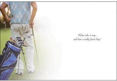 Golf Happy Birthday Card (JJ1665), yellow - Image 3