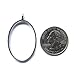 5 Silver Oval Open Bezels for Resin, Open Back Bezel Pendant Blanks for Jewelry Making