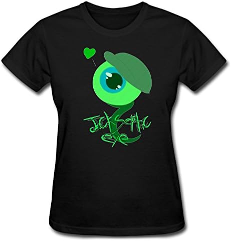 WOODO Women's JackSepticEye Logo Funny Cartoon Picture T-shirt black S
