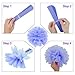 23 Pcs Blue White Happy Birthday 1st Baby Shower Party Wedding Favors Hanging Decorations Kit with Paper Tissue Flowers Tassel Hangings and Dots Garlands Decorations