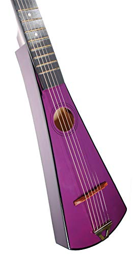 Shop4Omni Steel String Backpacker Travel Guitar with Bag (Purple)