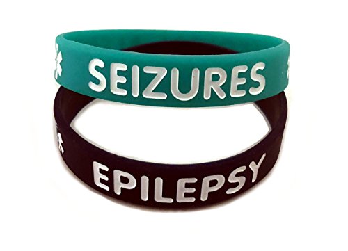 Child Epilepsy and Seizures Silicone Medical Bands - 2 Pc Set
