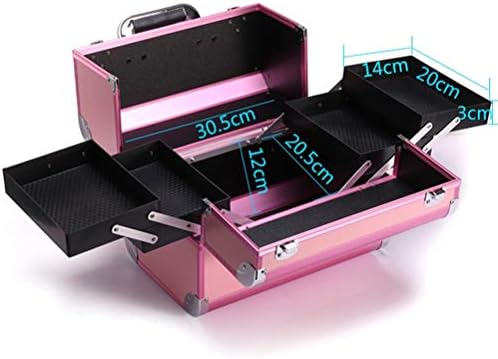 Perfect Space management equipment Cosmetic Space management equipment - PVC material, portable, thick and durable, dustproof and moisture-proof, multi-layer double-open with lock, suitable for cosmet