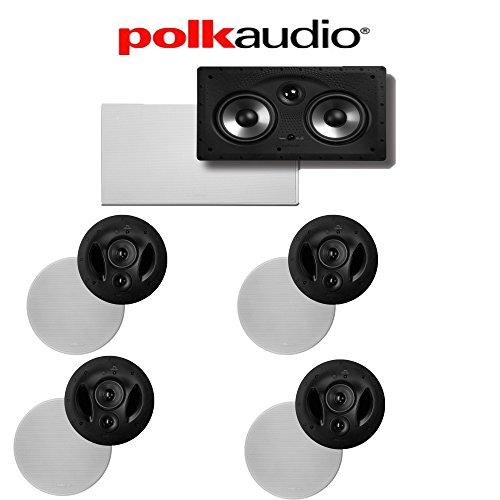 4-Polk-Audio-90-RT-1-Polk-Audio-255C-RT-50-High-Performance-In-Wall-In-Ceiling-Home-Theater-System