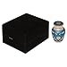 Funeral Urn by Liliane - Small Keepsake Urn Fits a Small Amount of Remains - Cremation Urn to Share a Small Amount of Human Ashes as Well as the ashes of dogs, cats or other pets - Display Keepsake Burial Urn at Home or in Niche at Columbarium - Lisette Model in two colors: Enameled in Blue or White. (Blue)