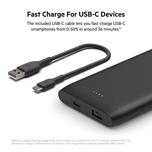 Belkin USBC Power Bank 10K Fast Charging Portable Battery Pack w