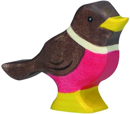 Holztiger Robin Wooden Figure, Assorted Colours, 4.5 cm (Höhe), 5.5 cm (Länge), 1.5 cm (Breite)