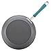 Rachael Ray 87643 Cucina Hard Anodized Nonstick Frying Pan Set / Fry Pan Set / Hard Anodized Skillet Set - 9.25 Inch and 11.5 Inch, Gray with Blue Handles