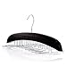 SunTrade Wooden Tie Hanger,24 Tie Organizer Rack Hanger Holder Hook (Black, 24 Hooks)