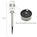 Maggift Solar Pathway Lights Diamond Glass Solar lights Outdoor Color Changing Stainless Steel Solar Garden Lights, Set of 4